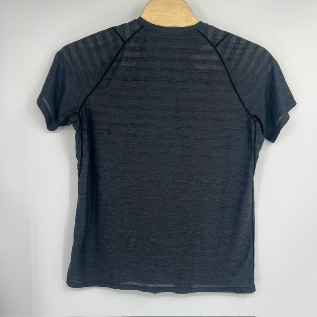 Saxx Men's XL DropTemp Cooling Mesh Charcoal Grey Activewear T-Shirt gallery