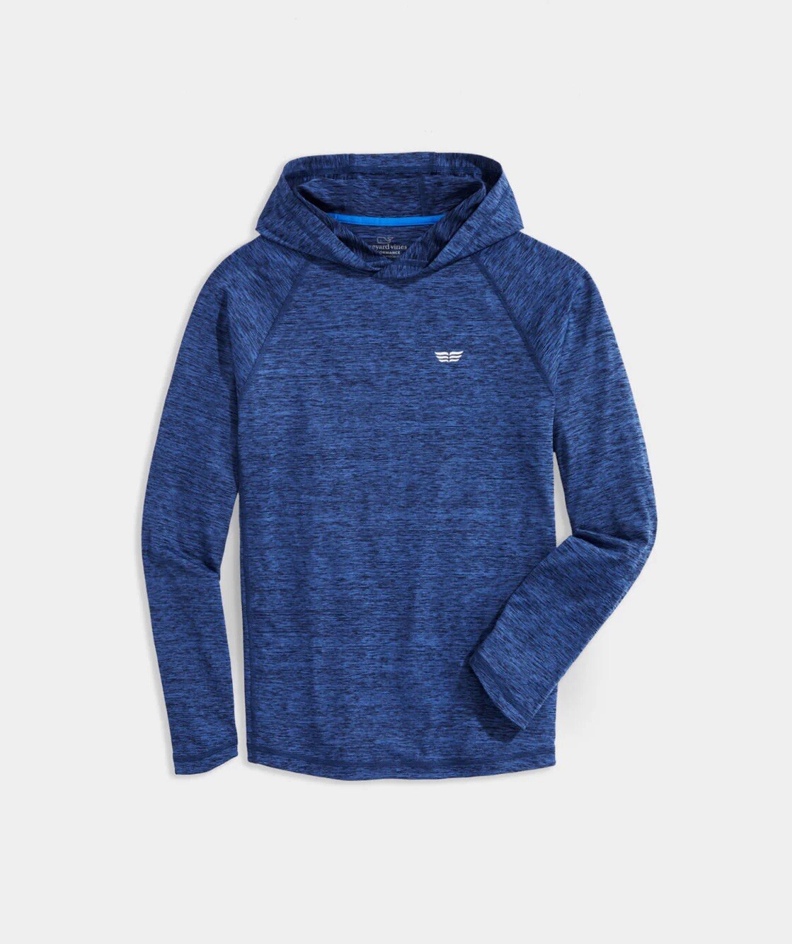 Vineyard Vines Patriotic Tail Harbor Hoodie Tee Long Sleeve | Navy Heather | Med gallery