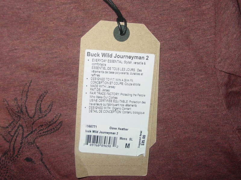 Mens Prana Buck Wild Journeyman 2 Clove Heather Short Sleeve Shirt Size M NWT's! gallery
