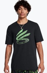 Under Armour Black Short Sleeve Tee with Green Curry Graphic. Sz XXL NWT