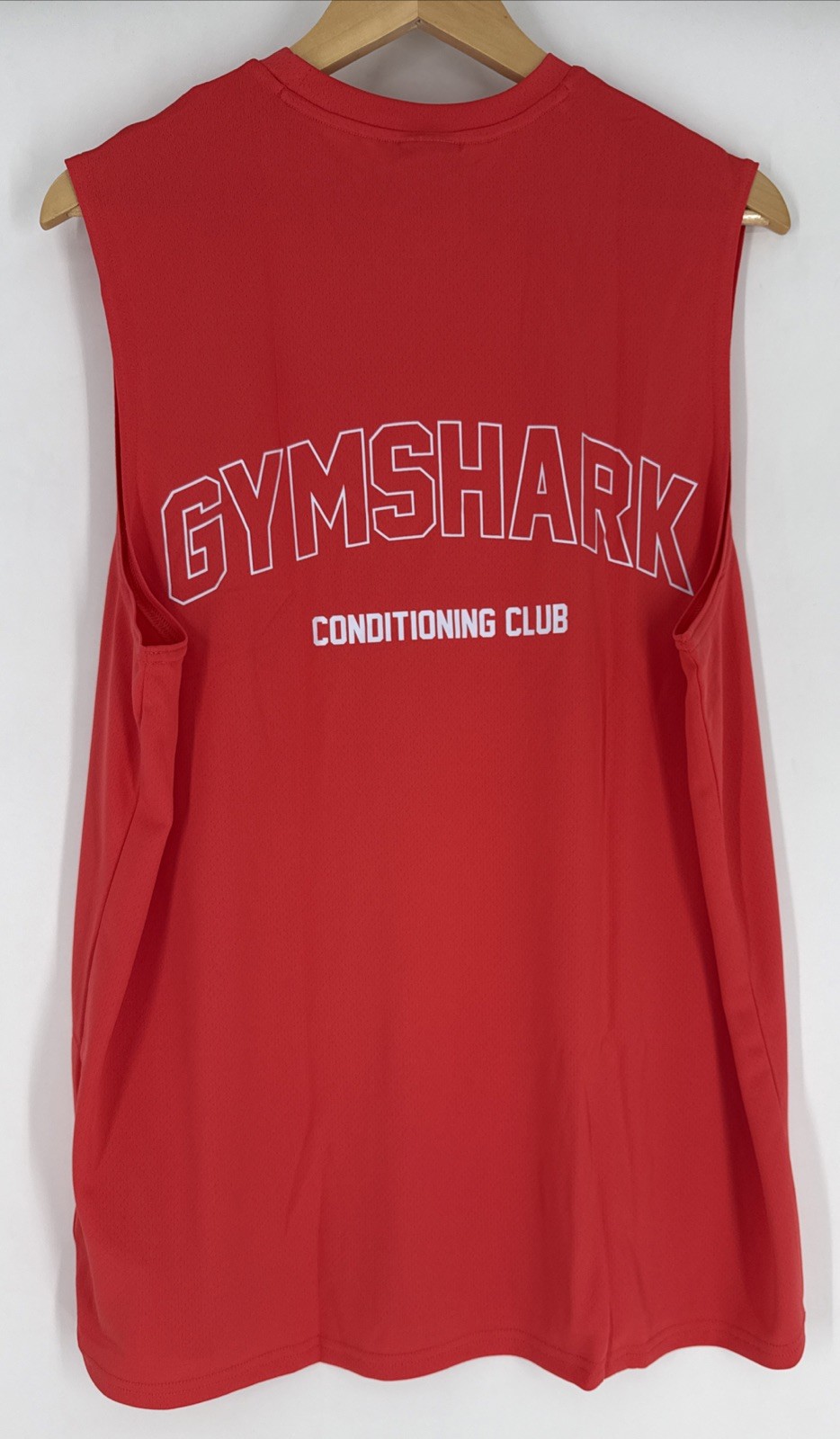 Gymshark Hybrid Athlete Cut Off Tank. Large. Coral Red. Sold Out gallery