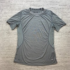 Nike Pro Combat Shirt Medium Gray Performance Center Swoosh Drifit Preppy Mens