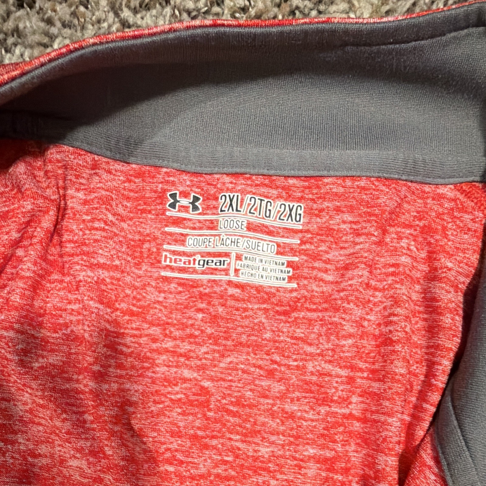 Under Armour HeatGear Men’s Red 2XL Big & Tall Loose 1/4 Zip Pullover Top gallery