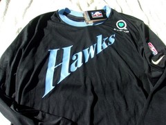 NWT Nike dri fit long sleeve T, men’s L, XL, Atlanta Hawks, NBA, black, $70