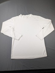 Vintage Nike Golf Shirt Mens 2XL White Long Sleeve Mock Neck Dri-FIT Base Layer