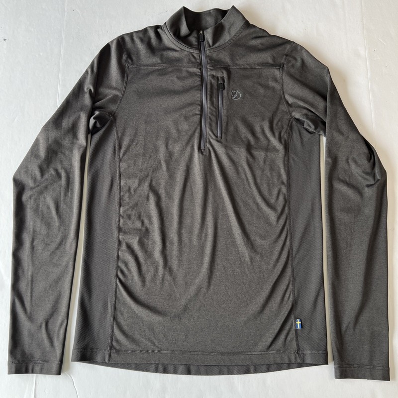 Fjallraven 1/4 Zip Pullover Men's Small Brown Long Sleeve Lightweight Jacket gallery