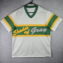 Shades of Gray Mens Vintage Cheerleader Jersey Shirt Size XL White Cheer Sports