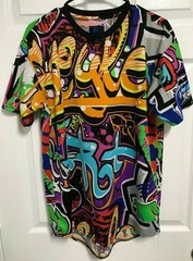 ROYAL BLUE Apparel Adult Short Sleeve Multi Graphic Designs Pullover Shirt M