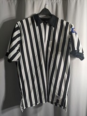 Cliff Keen Mens Referee Athletic Shirt Stripe Quarter Zip Shirt 2XL