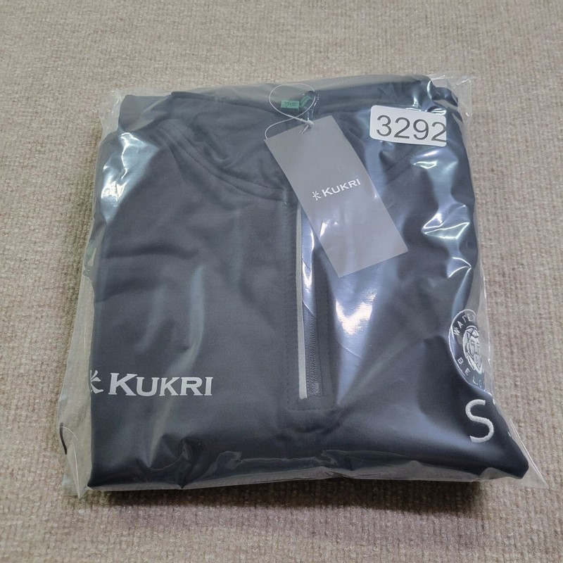 Kukri Athletic Jacket Men's S Black Rugby Jersey 1/4 Zip High Neck Pockets Top gallery