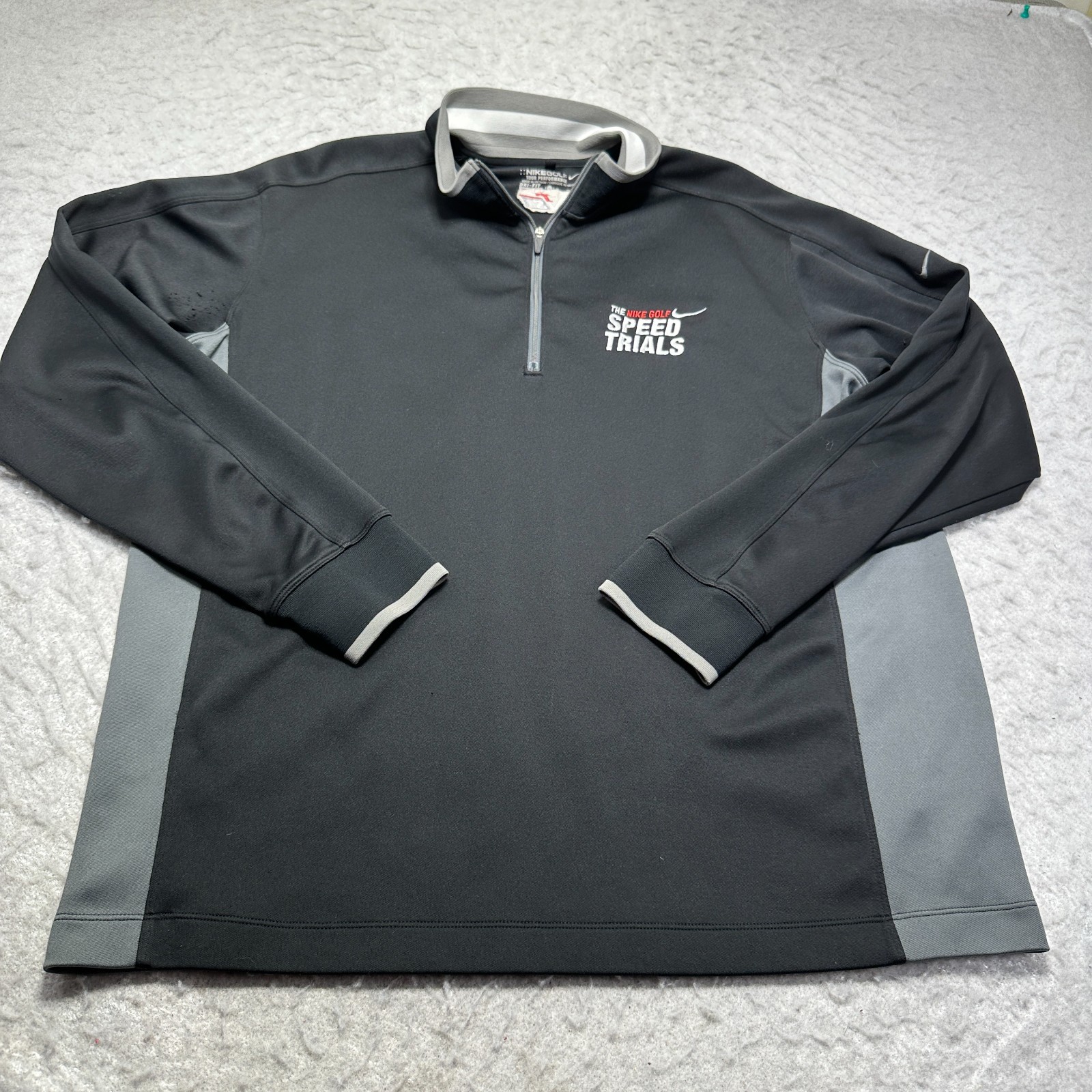 Nike Golf Tour Performance 1/4 Zip Nike Speed Trials Black Mens Size Extra Large gallery