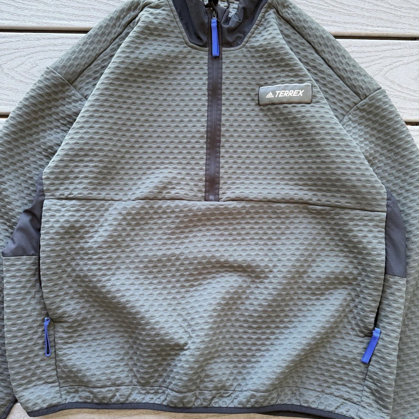 Adidas Terrex Textured Performance 1/4 Zip Forest Green Men's XL gallery