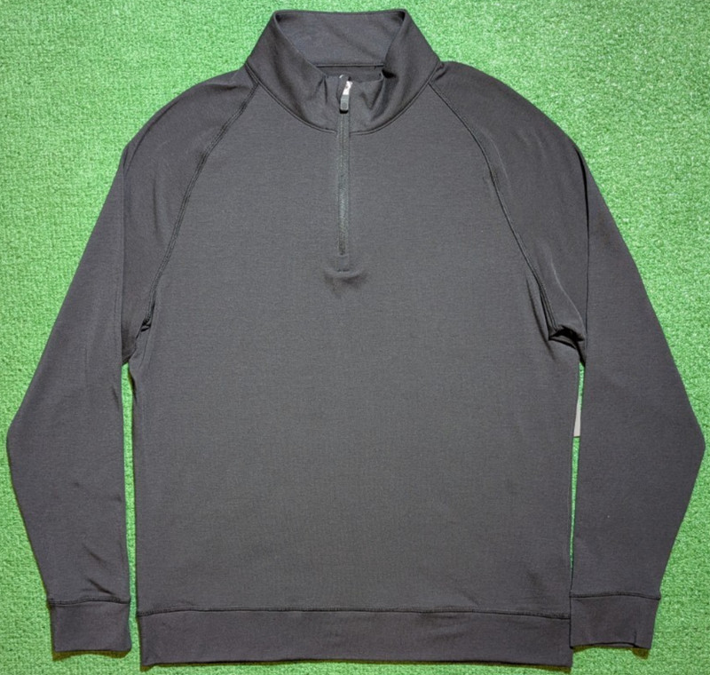G/FORE NWT Mens Luxe Staple Midlayer 1/4 Zip Pullover Medium Onyx Blend LS New gallery