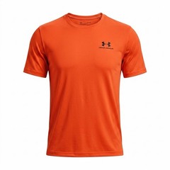 Under Armour UA Rush Tee Shirt Orange Men’s L Loose Celliant Athletic Training