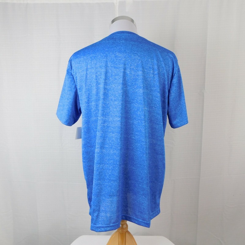 Zone Pro Sport Men's Short Sleeve Crew Neck Sport T-Shirt Blue, Large #1490 gallery