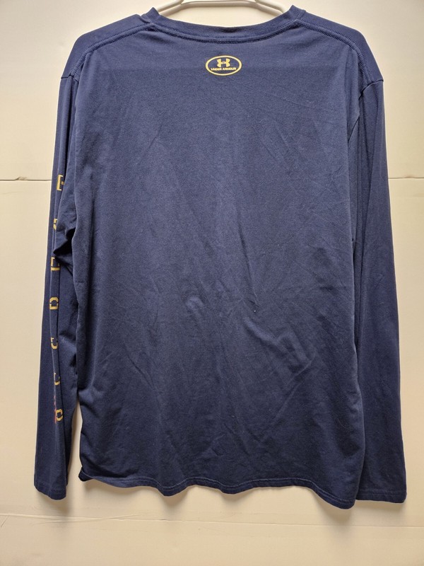 Under Armour Project Rock USA Flag Blue Training Shirt Mens XL Heat Gear Navy gallery