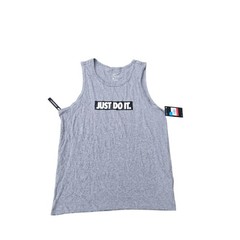 Nike Just Do It Mens Large Cotton Tank Top In Gray