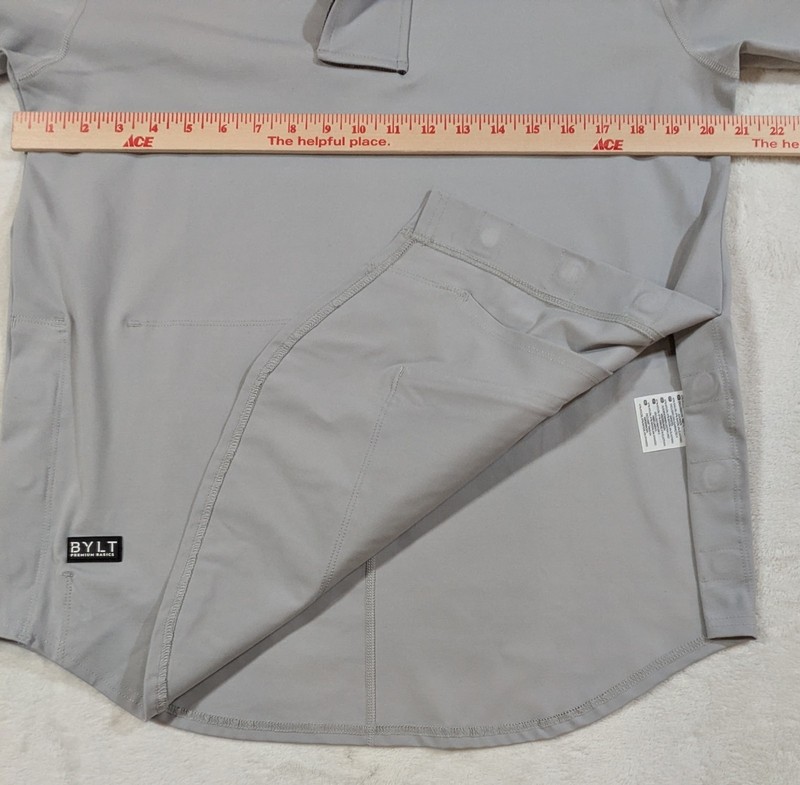 BYLT Jacket Mens Medium Gray Elite Fairway Drop Cut Pullover Outdoor Hiking A2* gallery
