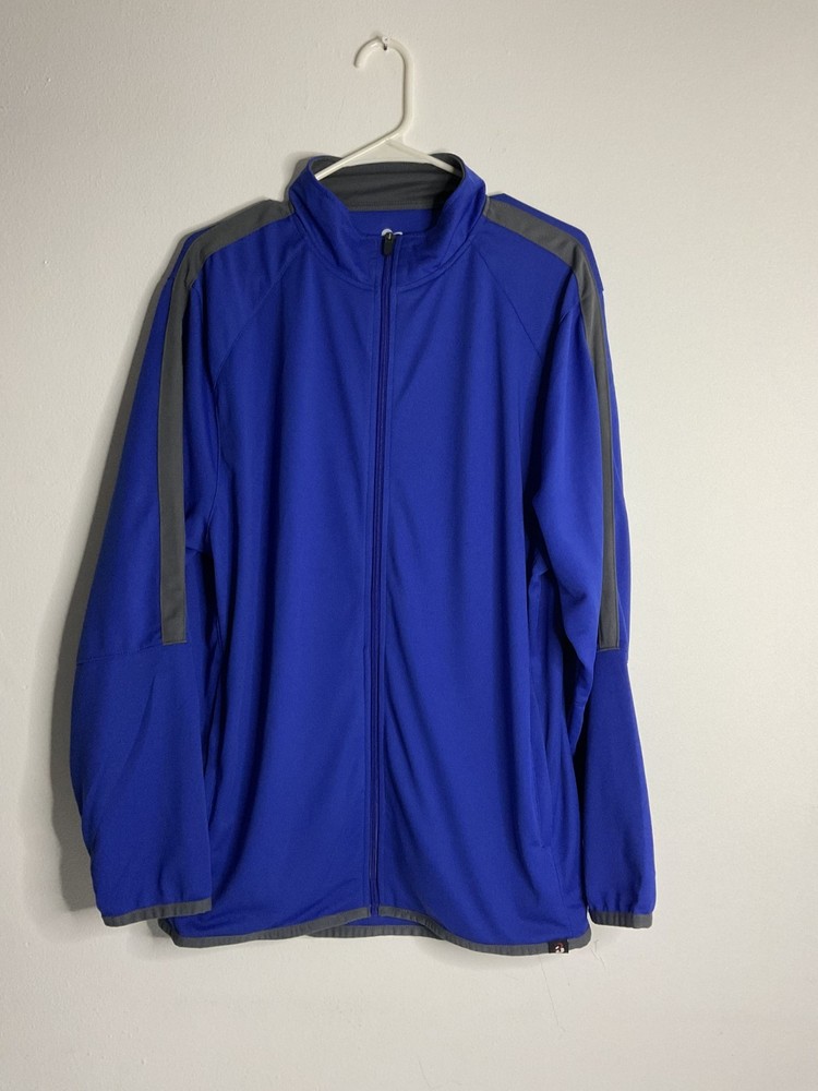 Badger Men's Long Sleeve Performance Athletic Blitz Outer Core Cool Jacket Sz L