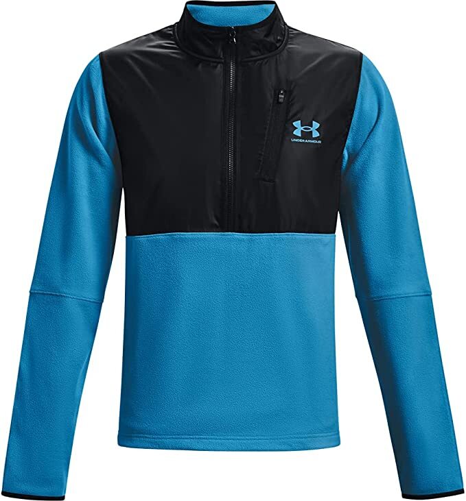 Under Armour Men's ColdGear Infrared1/2 Zip Fleece Radar Blue MEDIUM $70 NWT! gallery