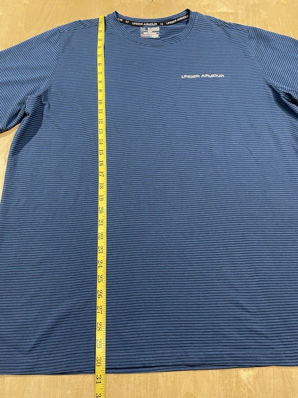 Under Armour Mens 2XL Workout T-Shirt Blue Crew Neck Gym Lightweight gallery