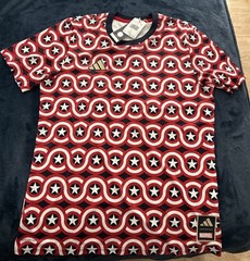 ADIDAS x MARVEL Captain America MLS Soccer Jersey Men’s Sz L *NEW* HT3237 $70