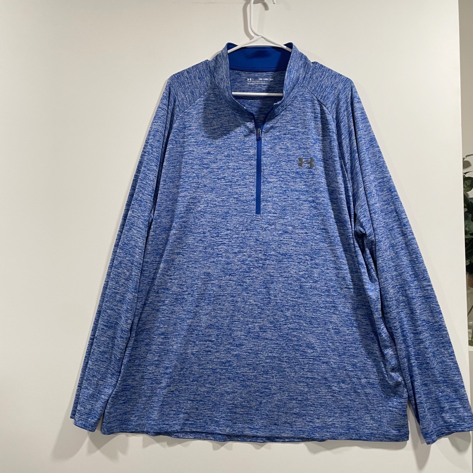 Under Armour Tech 2.0 1/2 Zip Blue Space Dye Pullover Mens 3XL 1328495-400 gallery