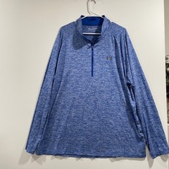 Under Armour Tech 2.0 1/2 Zip Blue Space Dye Pullover Mens 3XL 1328495-400