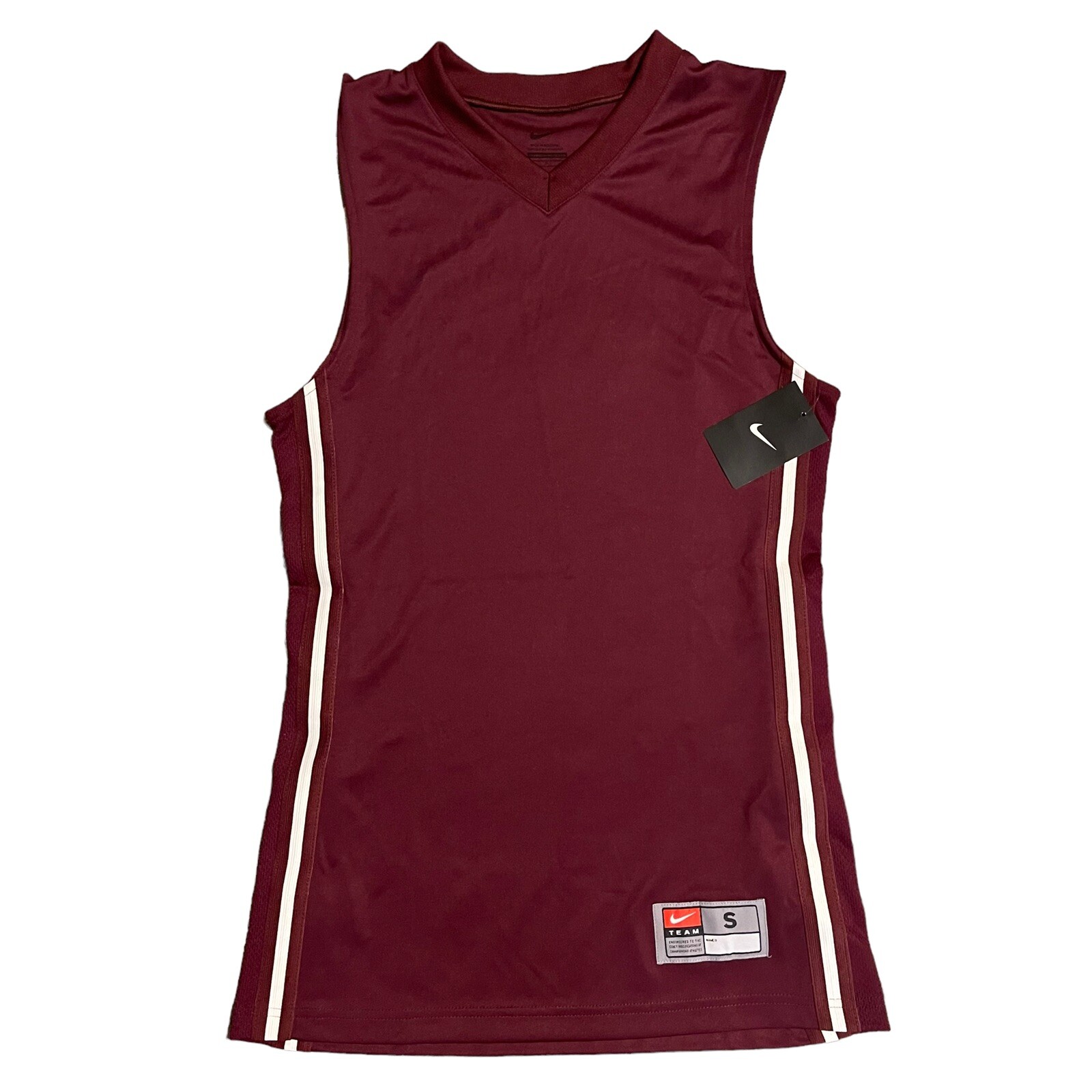 Nike Base Line Basketball Practice Jersey Men's Small Maroon 509144 NWT gallery