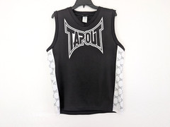 TAPOUT Tank Top Men’s L Black White MMA Fighting Sleeveless Graphic Pullover
