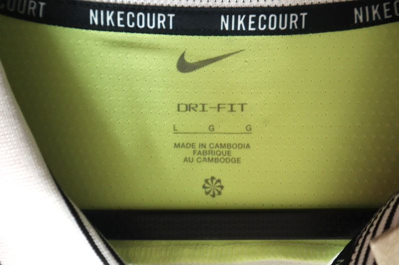Nike Court FD5314-101 Men's Sz L White Dri-Fit Advantage S/S Tennis Polo Shirt gallery