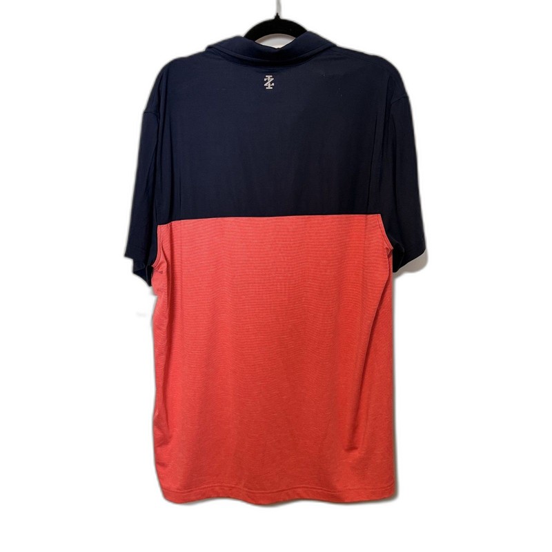 IZOD Golf Polo Shirt Men’s Large Blue Pink Colorblock Stretch Performance NWT gallery