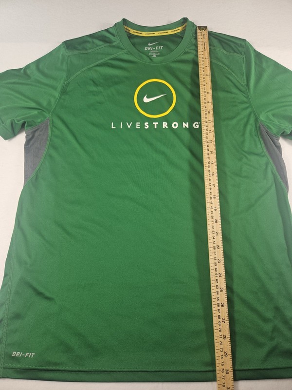 Nike Livestrong Dri-Fit Short Sleeve Athletic T-Shirt - Green- Size XL gallery