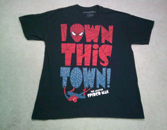 Spider Man T Shirt Mens Large Black The Amazing Spiderman I Own This Town