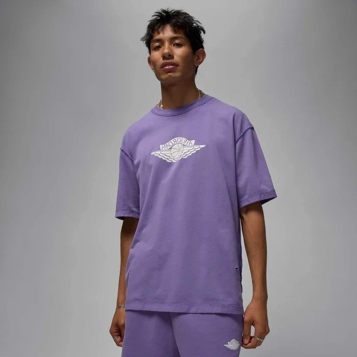 NWT Mens Size Medium Nike Air Jordan Rare Air T-Shirt Purple/White - IB3130-010 gallery