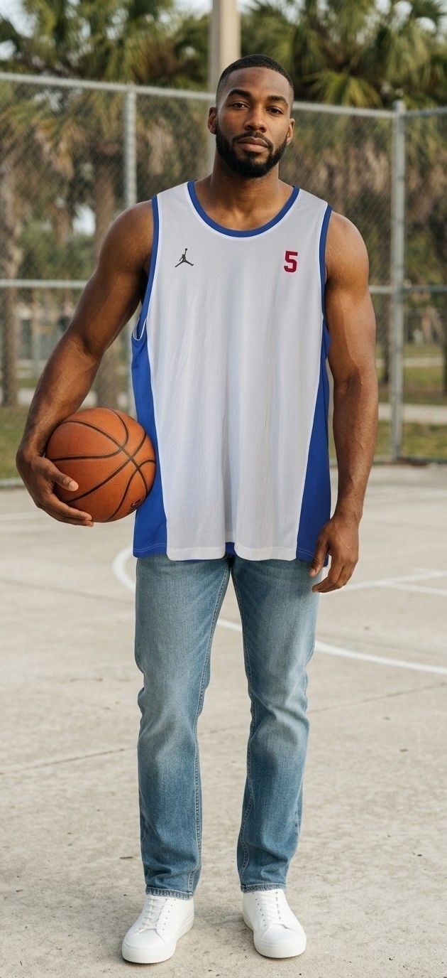 Jordan Reversible Basketball Practice Jersey Men’s XL Blue White #5 Jumpman gallery