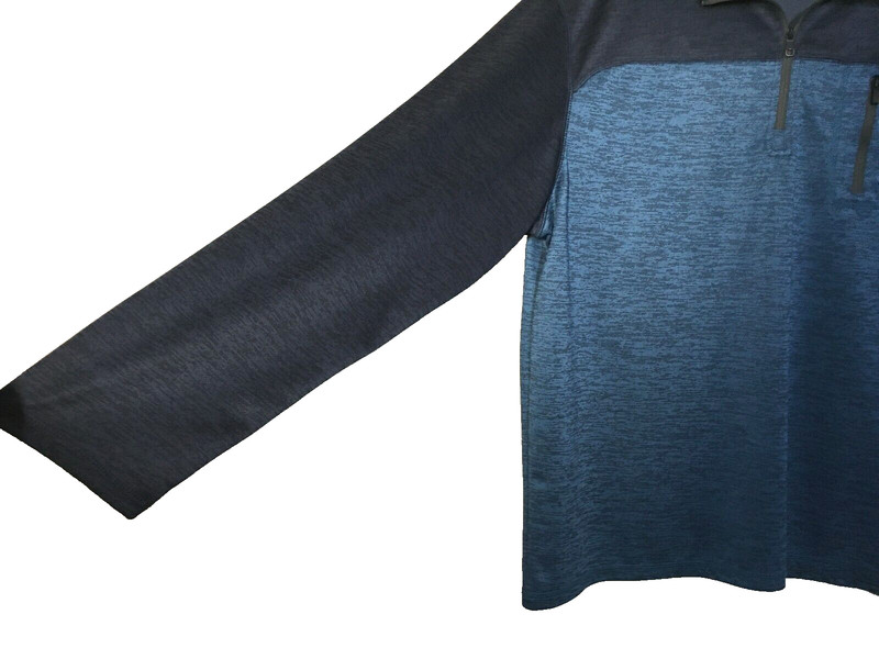 Van Heusen 1/4 Zip Pullover XL Blue Charcoal Classic Fit Performance Chest 51" gallery