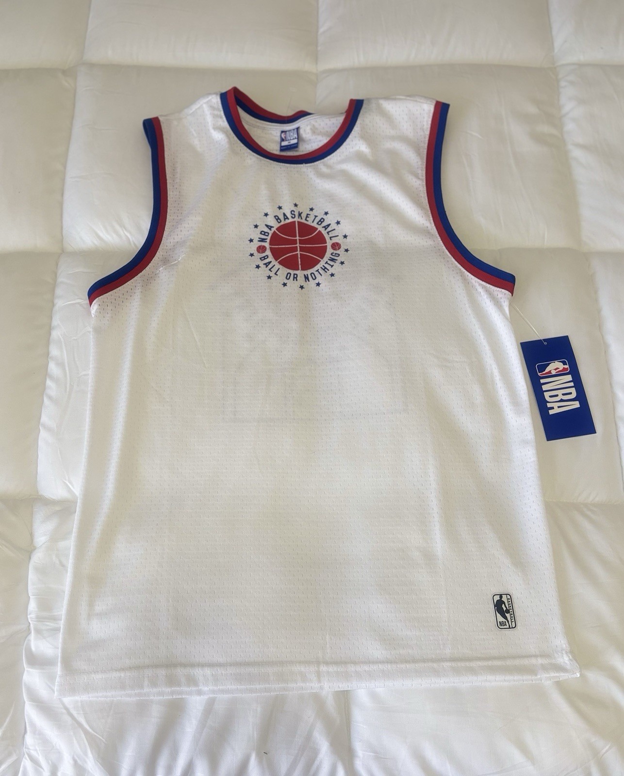 NBA All or Nothing Rd/Wht/blu Basketball Jersey Size: Medium gallery