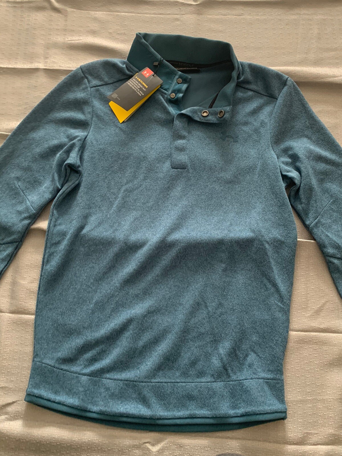 NWT Under Armour Mens UA Storm SweaterFleece Heather Snap Mock L/S Shirt S $75 gallery