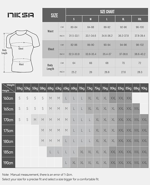 Niksa 2 Pack Mens Compression Base Layer Top Quick Dry T-Shirt XL EXTRA LARGE gallery
