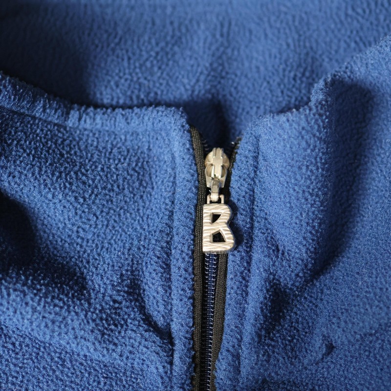 Bogner Fire Ice Sweater Mens Medium Blue Black 1/4 Zip Mock Neck Pullover Fleece gallery