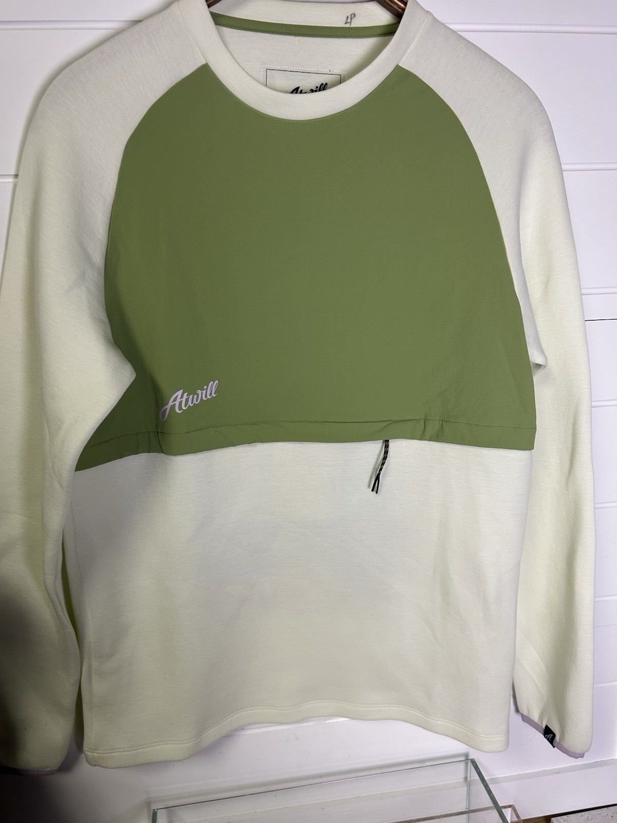 Atwill Ramble Running Shirt Mens Small Green Colorblock Performance Long Sleeve gallery