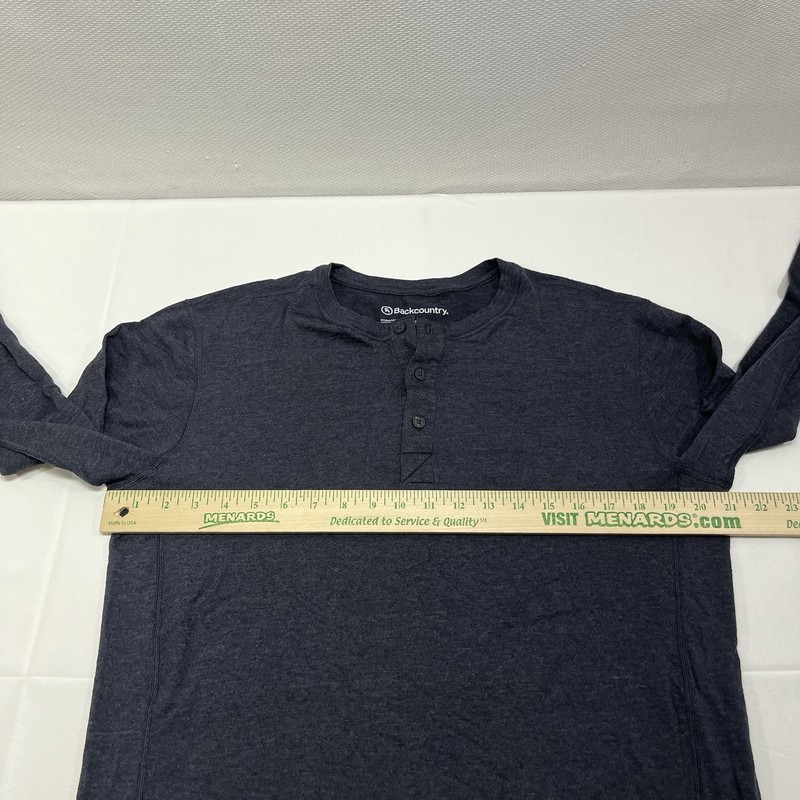 Backcountry Merino Wool Blend Base Layer Gray Long Sleeve Shirt Mens Medium gallery