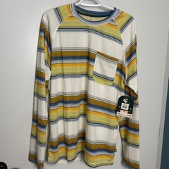 Mens Fishing Shirt XL Long Sleeve Sun Protection UPF 50 NWT