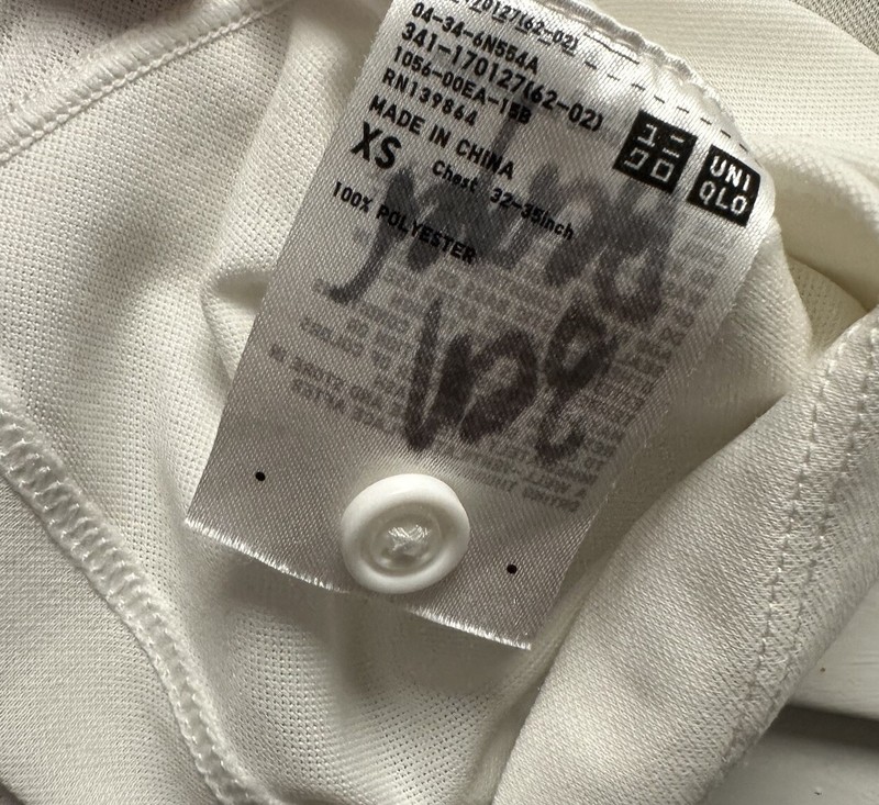 Uniqlo x Kei Nishikori Mens Sz XS Tennis Polo Short Sleeve Shirt White Polyester gallery