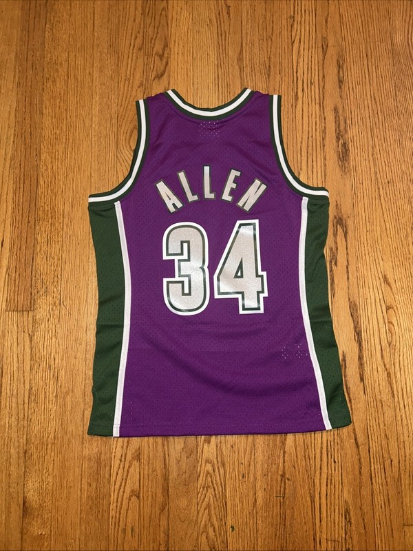 Mens Mitchell & Ness NBA SWINGMAN JERSEY - MILWAUKEE BUCKS 2001 RAY ALLEN gallery