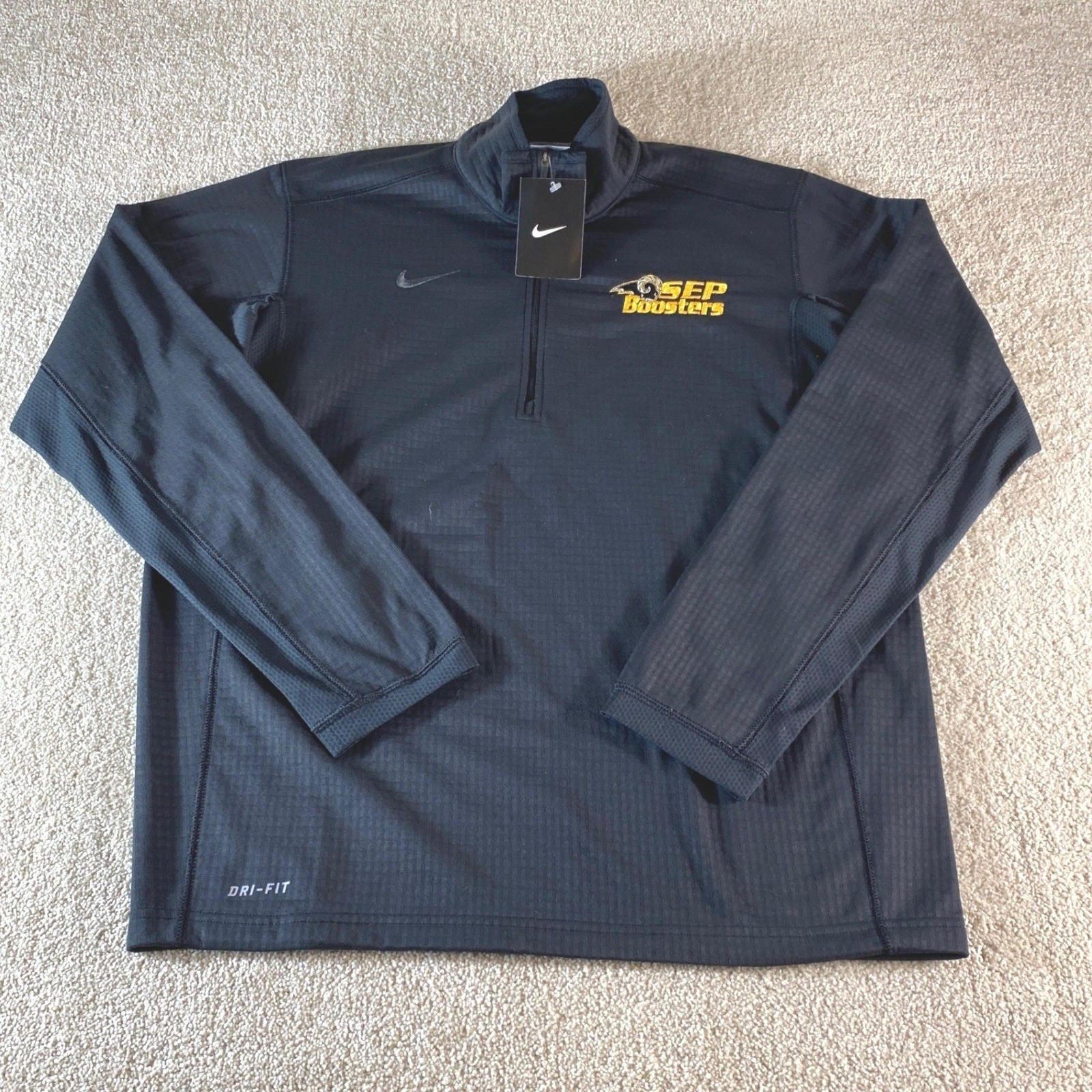 Nike 1/2 Zip Pullover Men Medium Black New SEP Boosters Dri-FIT Athletic gallery