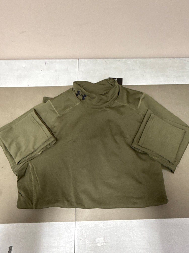 Under Armour ColdGear Fitted Long-Sleeve Mock for Men - Marine OD Green/Black 1