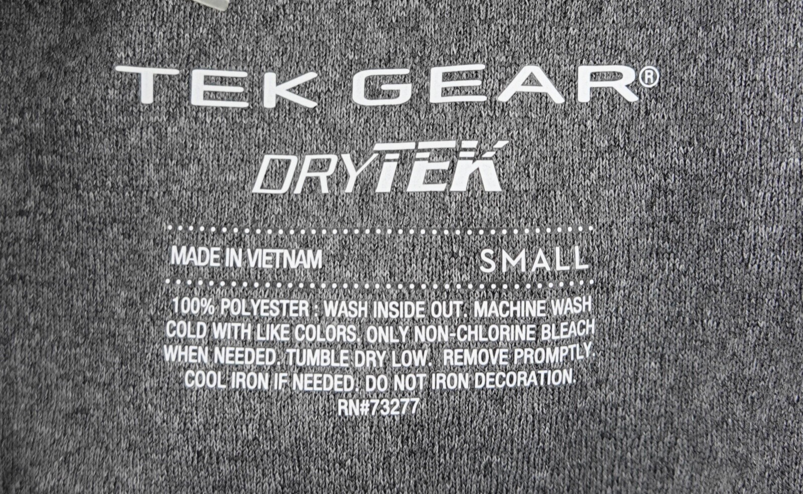 Tek Gear Dry-Tek Basketball Top Mens Size S Sleeveless Shirt Gray Polyester gallery