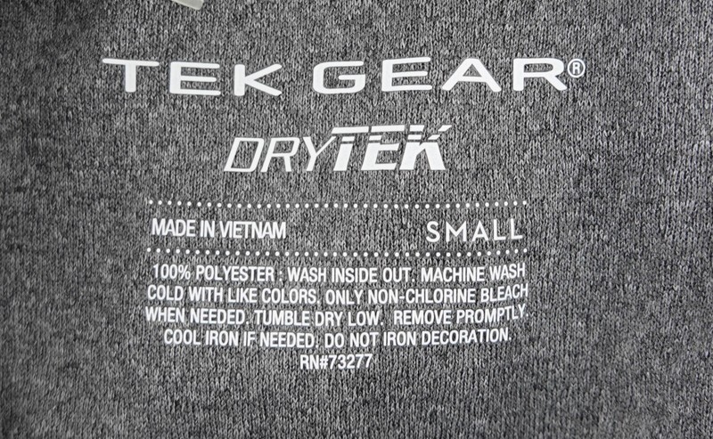 Tek Gear Dry-Tek Basketball Top Mens Size S Sleeveless Shirt Gray Polyester gallery